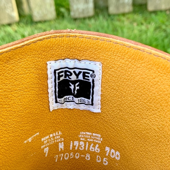 SOLD FRYE Campus 14L Made in USA Tan Brown Leather Tall Western Boots, Size 7 - Picture 6 of 11